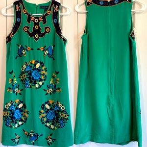 Embroiled silk dress